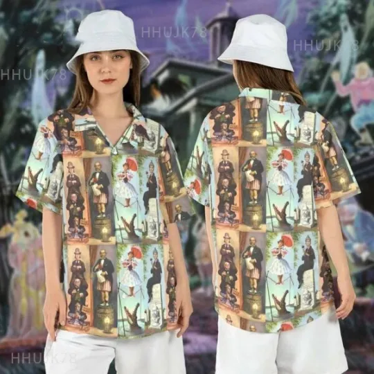 Discover Haunted Mansion Stretching Room Hawaiian Shirt Foolish Mort Button Down Aloha