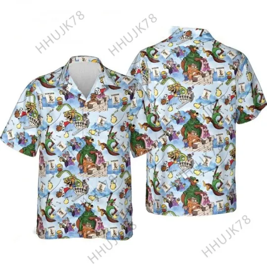 Discover Robinn Hood Cartoon Characters Pattern Hawaiian Shirt