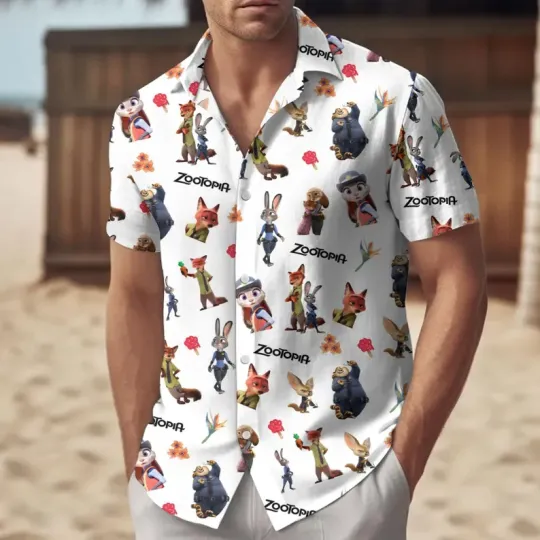 Discover Zootopia Hawaii Shirt, udy Hopps and Nick Wilde Outfit, Funny Disney Animal