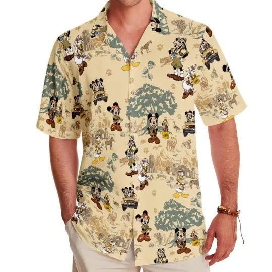 Discover Disney Animal Kingdom Safari Mode Mickey And Friends Hawaiian Shirt, Mickey And