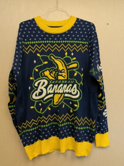 Savannah Bananas Ugly Christmas Sweater  Holiday Knit