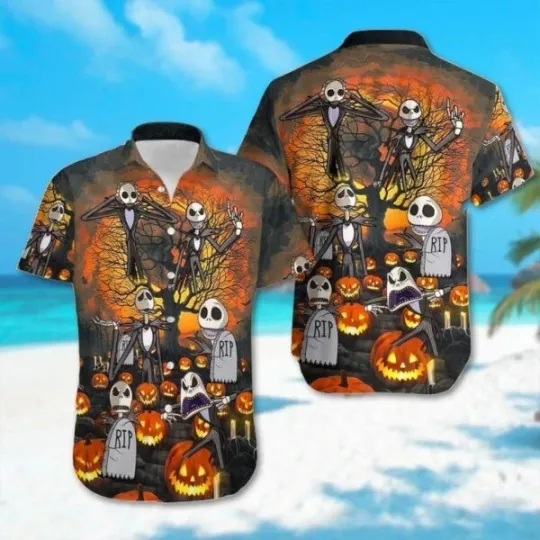 Jack Skellington Hawaiian Shirt for Men Women, The Nightmare Before Christmas Hawaiian Shirt
