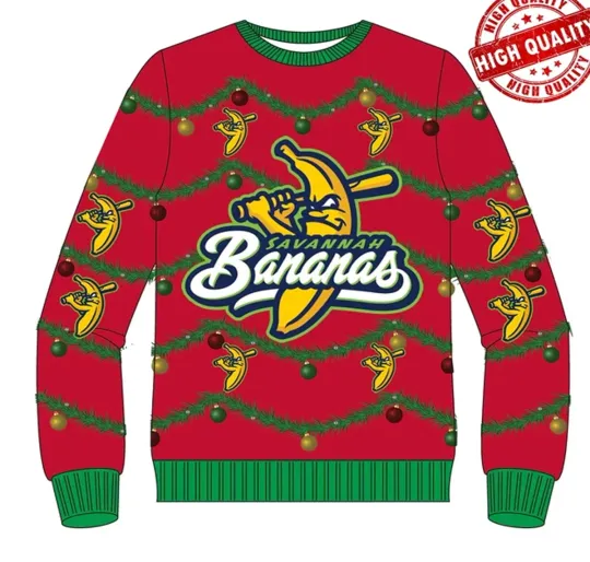 dancing Savannah Bananas Ugly Christmas Sweater All sizes