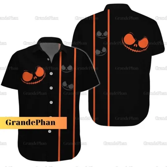 Discover Halloween Jack Skellington Button Shirt, Halloween Disney Shirt