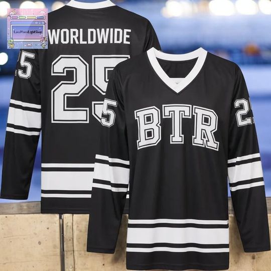 Discover Personalized Black and White Men's Hockey Jersey with Custom Name and Number