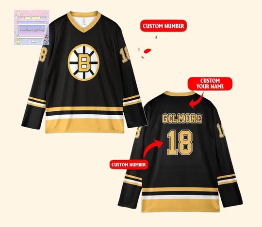 Happy Gilmore V-Neck Long Sleeve Hockey Jersey