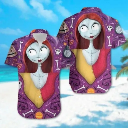 Discover Sally Halloween Hawaiian Shirt, The Nightmare Before Christmas, Jack Skellington