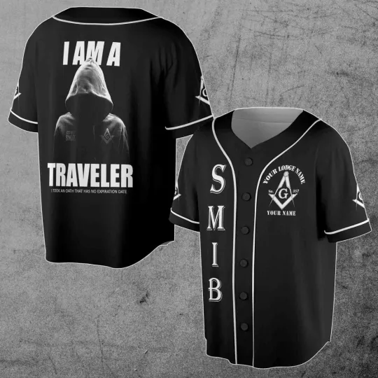 Discover Masonic I Am A Traveler SMIB Freemason Baseball Jersey S-5XL