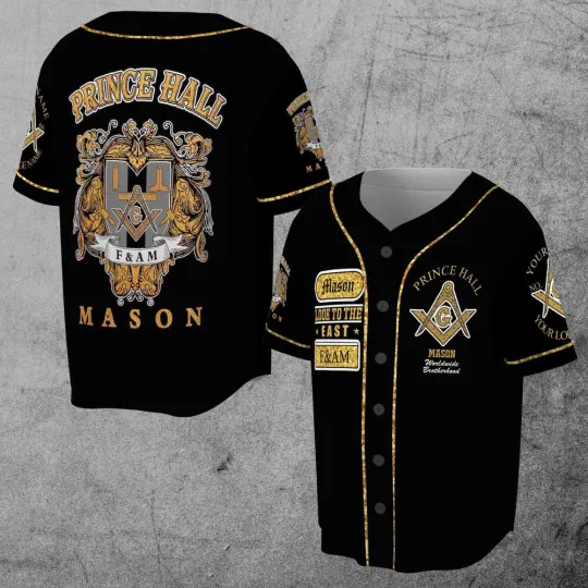 Discover Freemasonry Prince Hall, Masonic Medieval Custom Name, 3D Baseball Jersey