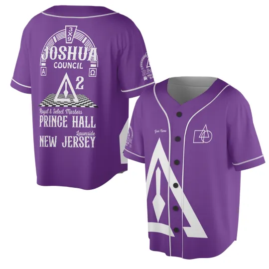 Discover Custom Council Prince Hall Royal Select Masters Freemasonry 3D Baseball Jersey