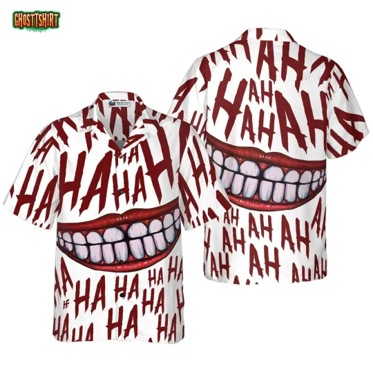 Discover Scary Halloween Clown Smile Hawaiian Shirt