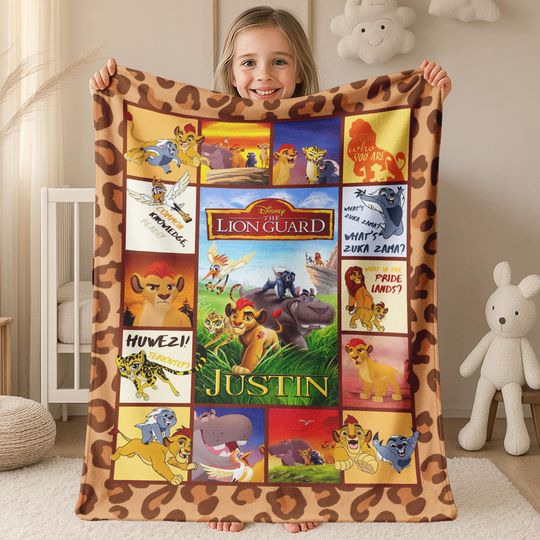 Discover Disney Lion Guard Blanket, Custom Lion Guard Blanket, Wdw Disneyland Birthday Blanket
