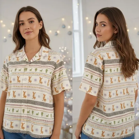 Discover Disney The Emperor's New Groove Pattern Hawaiian Shirt, Kuzco Llama Button Up Shirt