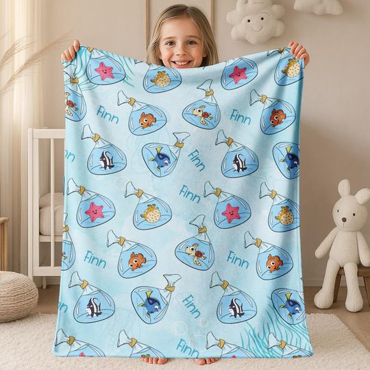 Finding Dory Fleece Blanket, Finding Dory Blanket, Finding Nemo Dory Blanket