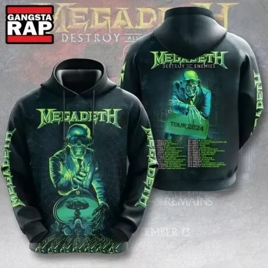Megadeth Music Band Schedule Hoodie 3D