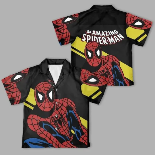Discover The Amazing Spider Man Button Up Shirt, Spiderman Hawaiian Shirt
