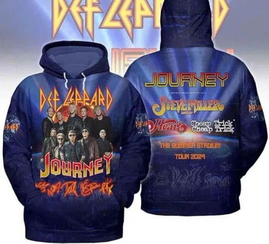Discover Journey Heat The Summer Tour Hoodie 3D ALl over print