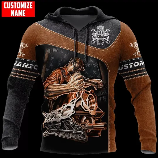 Discover Personalized Mechanic Hoodie 3D All over print