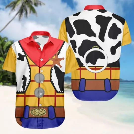 Discover Toy Story Woody Costume Hawaiian Shirt, Disney Woody Cosplay Outfit