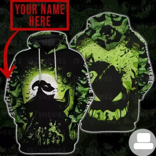 Discover Personalized Oogie Boogie Nightmare Before Christmas 3D Hoodie