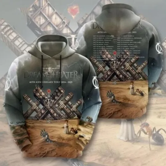 Discover Dream Theater Band 40th Anniversary Tour 2024-2025 Hoodie 3D GLC057452