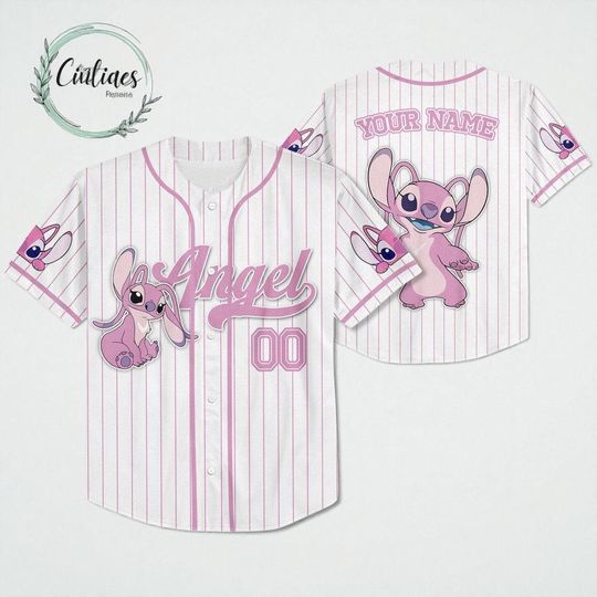 Discover Custom Disney Lilo and Stitch Angel Baseball, Custom Kid Youth Adult Disney Jersey, Disney Baseball Jersey, Stitch Birthday Gift Stitch Fan