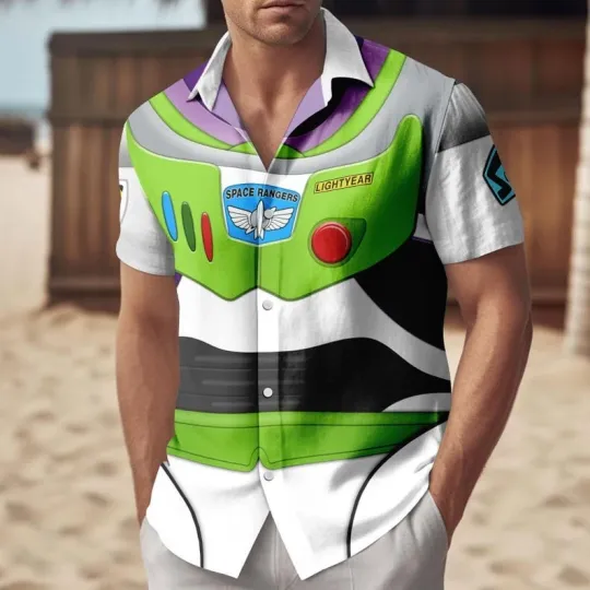 Discover Buzz Lightyear Costume Button Shirt, Unisex Shorts, Disneybound Space Ranger Cos