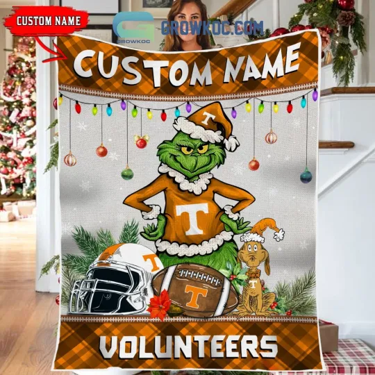 Tennessee funny character Merry Christmas Light Volunteers Personalized Fleece Blanket