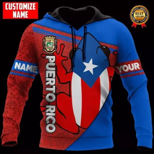 Discover Custom Puerto Rico Flag Hoodie 3d- Personalized Puerto Design GLC056106