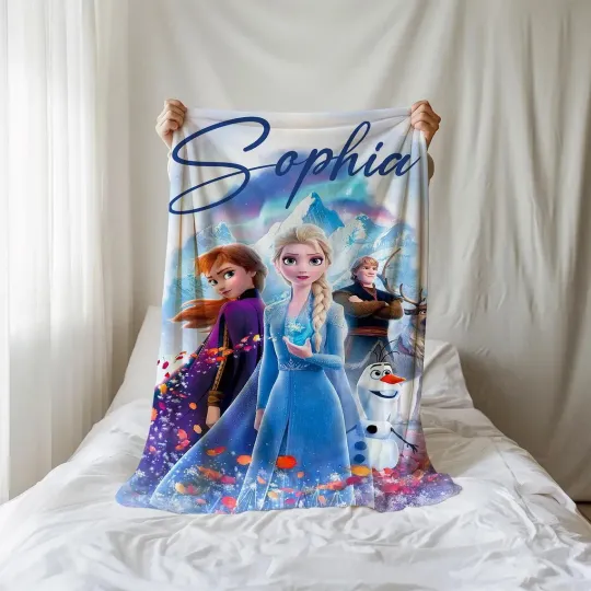 Discover Fleece Blanket Funny Princess Happy