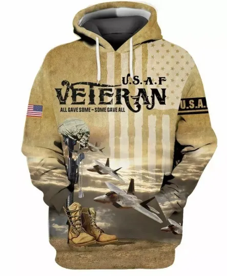 US AIR FORCE VETERAN 3D HOODIE All Over Print