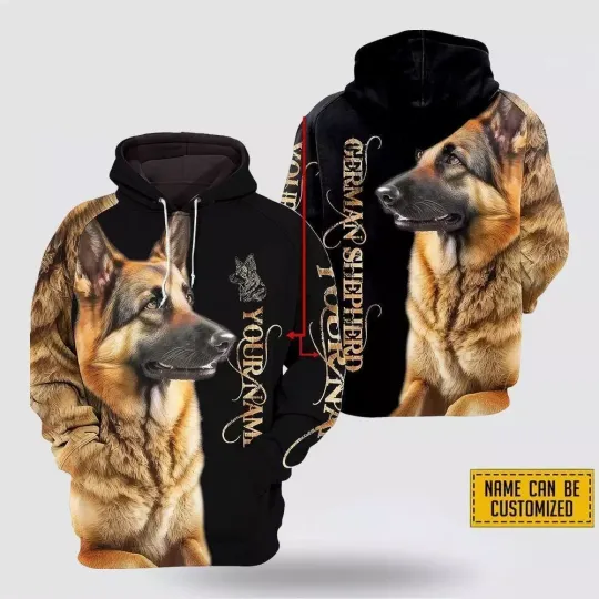 Discover Personalized German Shepherd All Over Print Hoodie 3D