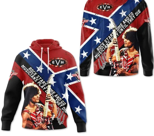 Discover van Rock Stars Come And Go Musicians Play Until They Die Hoodie