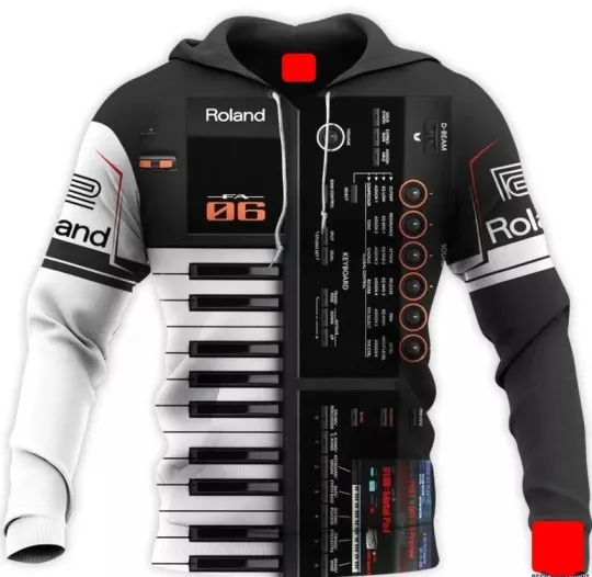 Discover ROLAND PIANO MUSIC Hoodie 3D All over print