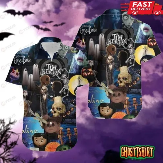 Discover Tim Burton The Nightmare Before Christmas Halloween Hawaiian Shirt Unisex Adult