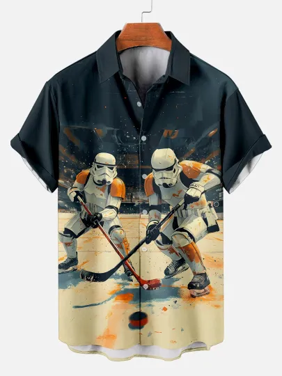 Discover May the Force be with you when playing ice hockey, star wars hawaiian shirt, Uni