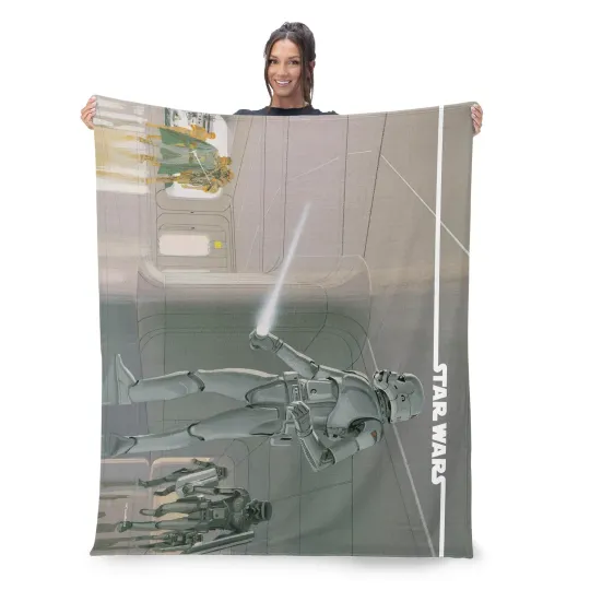 Discover Disney StarWars Classic Stormtrooper Disneyland Christmas Holiday Fleece Blanket