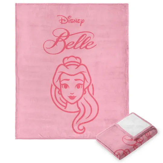 Discover Disney Princesses Iconic Belle Cozy Fleece Blanket