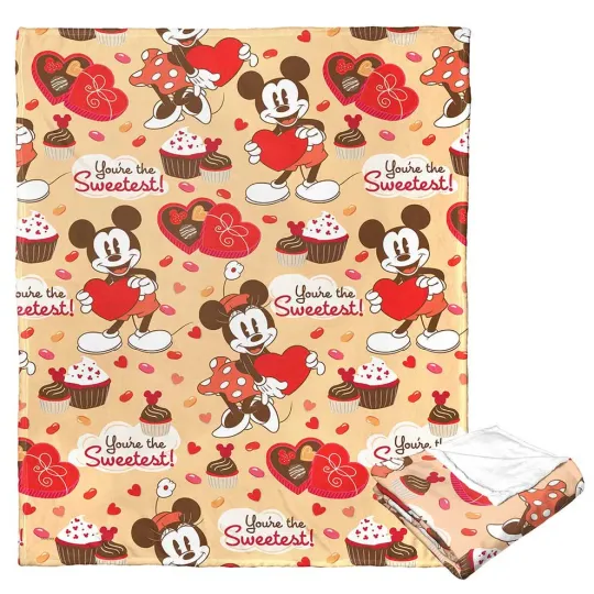 Discover Disney Mickey Mouse You're The Sweetest Cozy Fleece Blanket