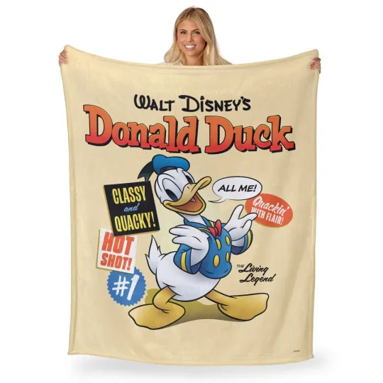 Discover Disney Donald Duck Living Legend Cozy Fleece Blanket