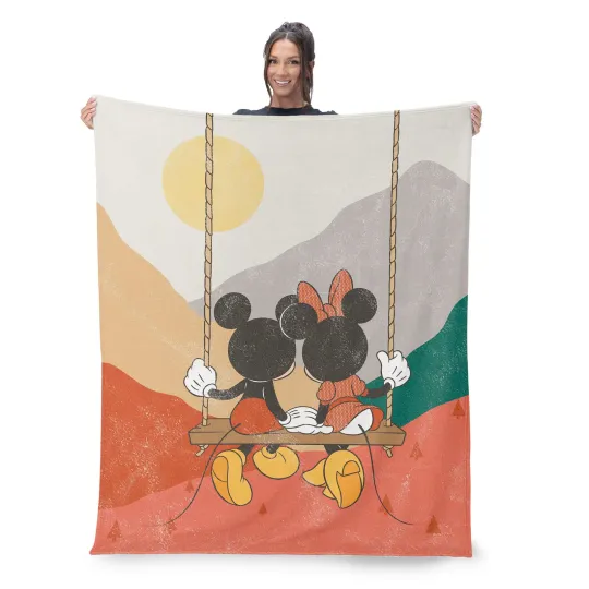Discover Disney Mickey & Friends Beauty Of Nature Disneyland Fleece Blanket