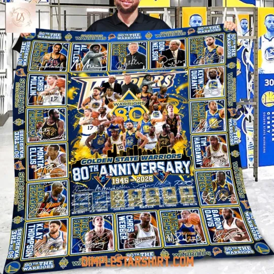 Discover Golden State Warrior 80Th Anniversary 1946 2026 Blanket