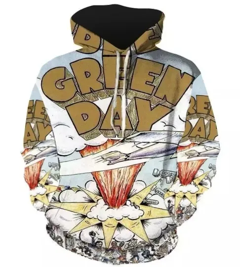 Green Dookie Rock Band Hoodie 3D All over print