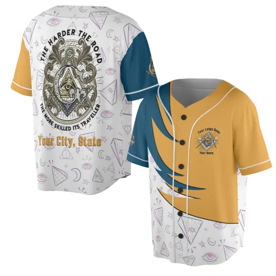 Discover Personalized Lodge Name Freemasonry The Harder The Road Its 3D Baseball Jersey