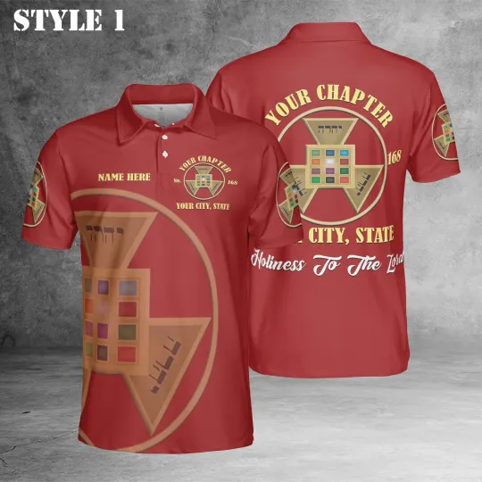 Discover Custom Name Royal Arch Past High Priest York Rite Masons 3D Polo Shirt
