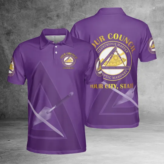 Discover Personalized Council Royal and Select Masters Freemasonry Polo Shirt