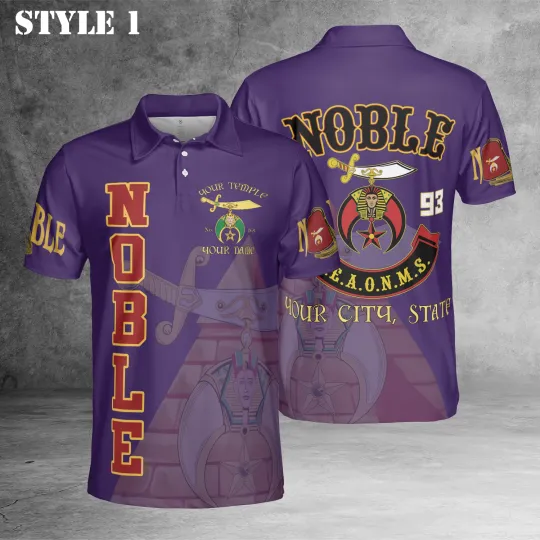 Discover Customize Shriners Nobles Mystic Shrine 3D Polo Shirt