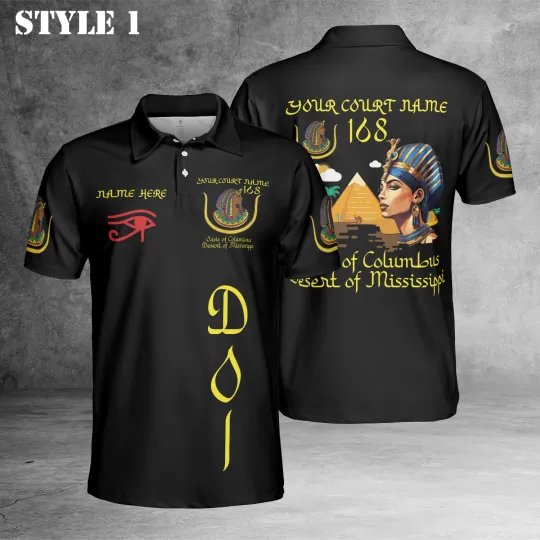 Discover Custom Name DOI Daughters Of Isis PYRAMID QUEEN Shriners Aeaonms 3D Polo