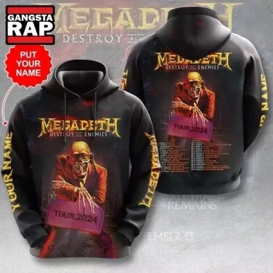 Megadeth Band Destroy Enemies Tour Schedule 3D Hooide