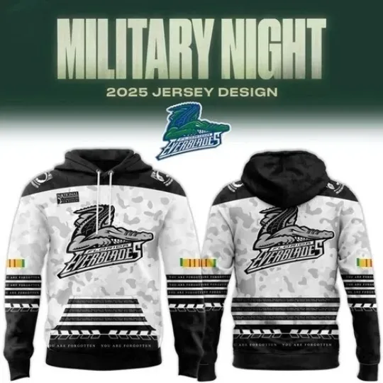 Discover Everblades x Military Night 2025-26 Hoodie All sizes